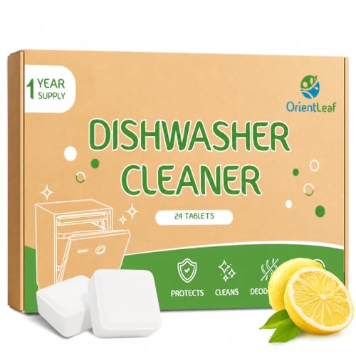 Dishwasher Cleaner Tablets and Deodorizer (1 Count (Pack of 24))