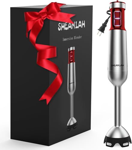 Powerful Immersion Blender handheld (Red)