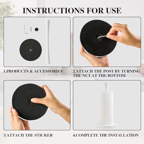 Stainless Steel Paper Towel Holder (White Stainless Steel)