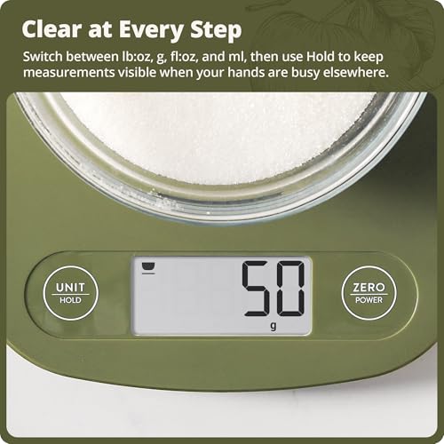 Food Scale Slim & Compact Build (Moss Green)