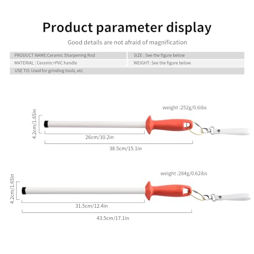 Ceramic Rod Knife Sharpener (12 inch)