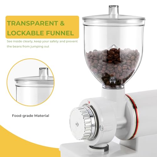 Electric Burr Coffee Grinder (White)