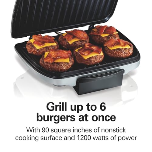 Electric Indoor Grill With Large 90 sq. in. Cooking Surface (6-Serving)