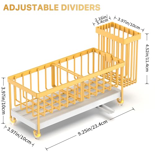 Sponge Holder for Kitchen Sink (Yellow - 9.25″)