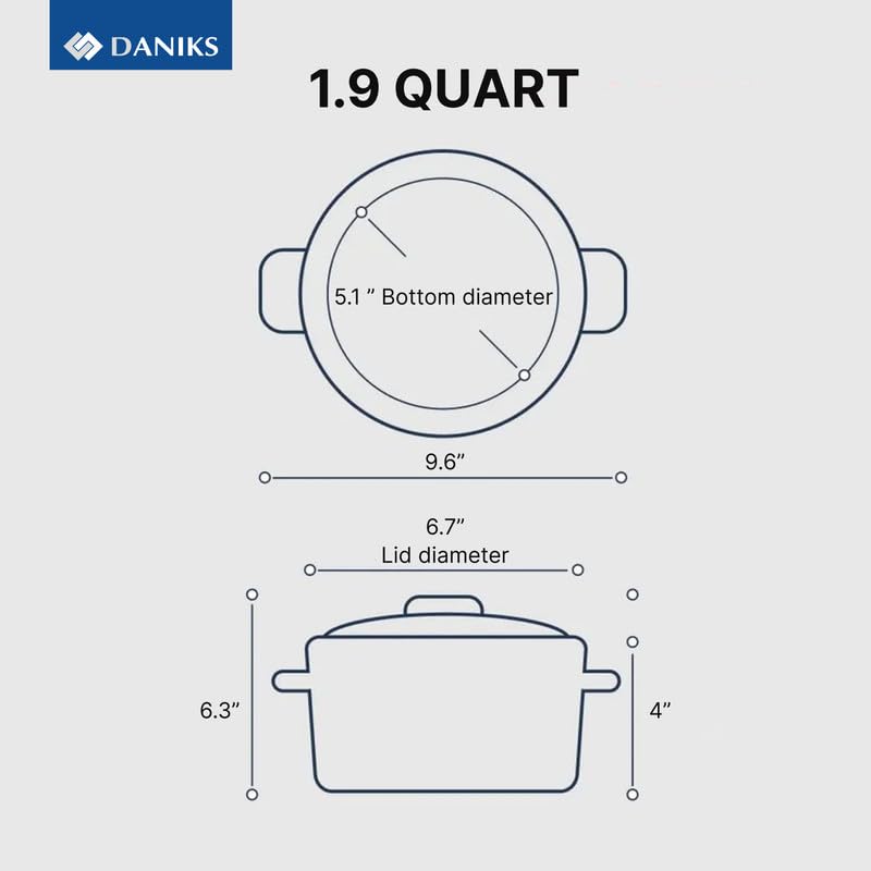Modern 2 Quart Stainless Steel Stock Pot with Glass Lid (2 Quarts)