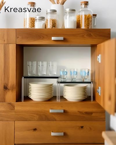 Cabinet Organizer Acrylic Spice Rack (4 Count)