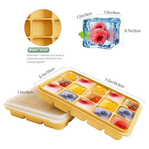 Ice Cube Trays Set of 2 (Yellow)