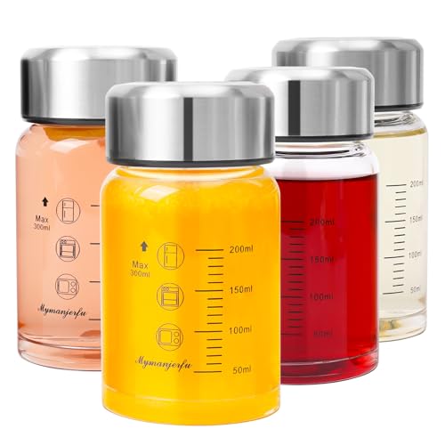 Glass Juice Bottles 4 Pack 10 oz (4-Pack / 10 oz/300 ml)