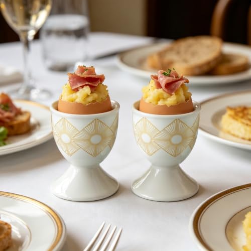 Ceramic Egg Cups (Art Deco)