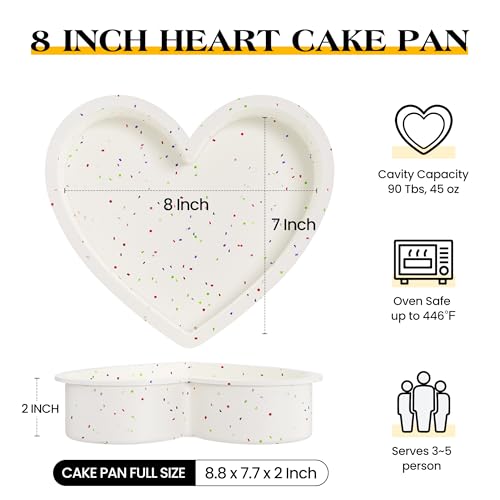 8 Inch Silicone Heart Shaped Cake Pans (Heart / 8 inch)