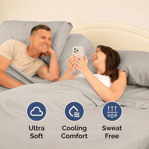 Flex Top Split Head King 4 Piece Sheet Set (03 - Light Grey / Split Head/Flex Top)