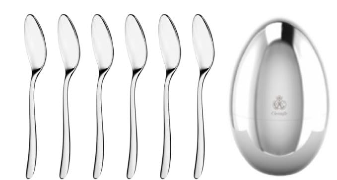 Mood 7 Piece Silver Plate Espresso Spoon Set #0065636