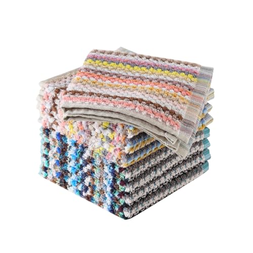 Kitchen Dish Cloths for Washing Dishes (Multi-3 / 12x12 inch)