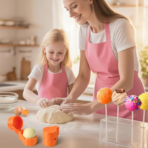 2 PCS Round Cake Pop Mold Shapes Press Set (Round)