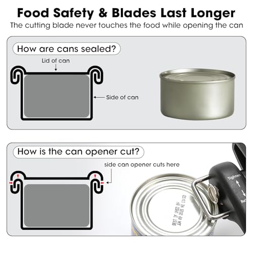 Can Opener Manual Side Safe Cut Can Opener Smooth Edge