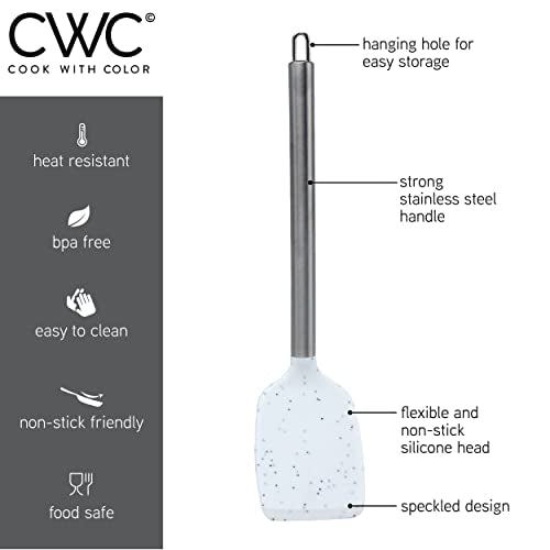 Silicone Cooking Utensils (Speckled White / 5 Pieces)
