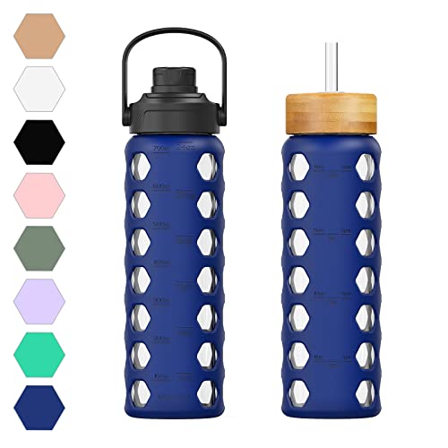 24oz Glass Water Bottle (Bule / 24 Ounces)