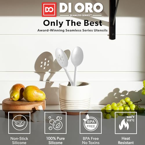 DI ORO Silicone Cooking Spoons (Stone)