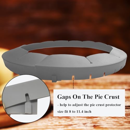 Adjustable Pie Crust Shields Baking Protectors (Grey-1pcs)