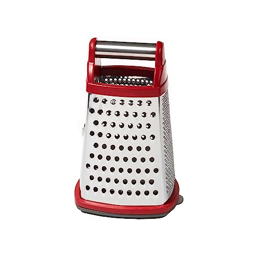 Gourmet 4 Sided Stainless Steel Box Grater with Detachable Storage Container