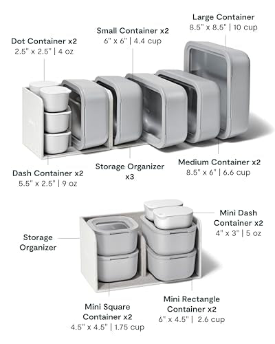 22 Piece Glass Food Storage Set (Gray / Food Storage Set (22x))