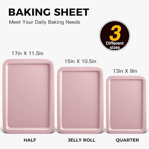Baking Sheet Pan Set (Pink / L/M/S)