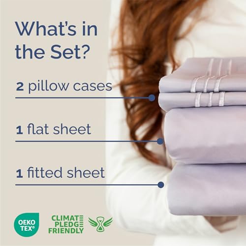 Queen Size 4 Piece Sheet Set (33 - Light Lavender / Queen)