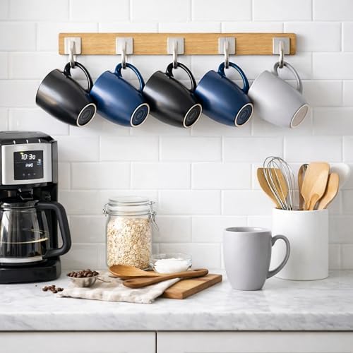 16 oz Coffee Mugs Set of 6 (Multicolor)