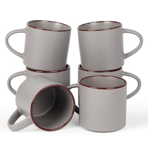 Coffee Mugs Set of 6 (Dark Gray / 6pcs)