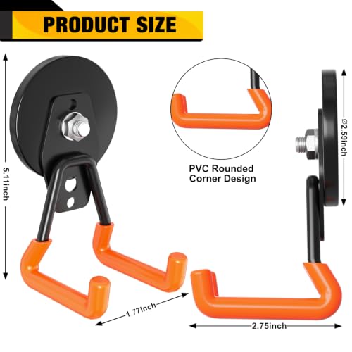 Heavy Duty Magnetic Hooks (Red)