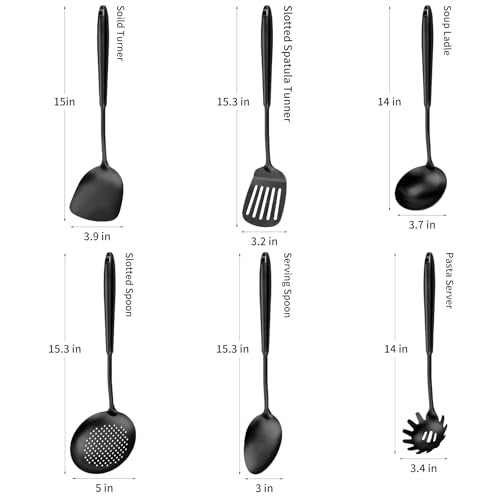 304 Stainless Steel Cooking Utensils (6 Count)