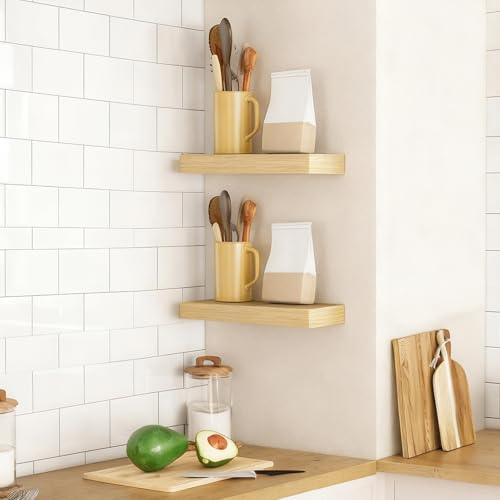 Floating Shelves for Wall (Natural / 15.7 Inches)