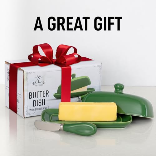Zulay Butter Dish With Lid For Countertop (Jade)
