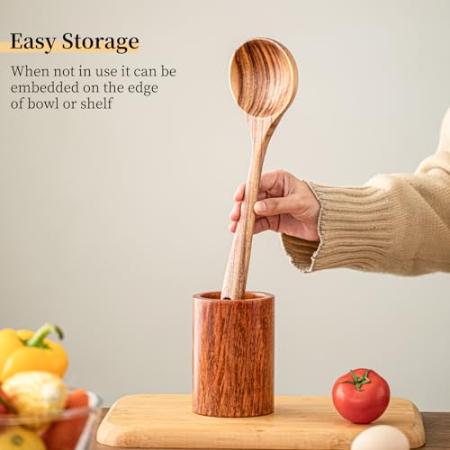Wooden Soup Ladles (1 PC Teak Ladle)