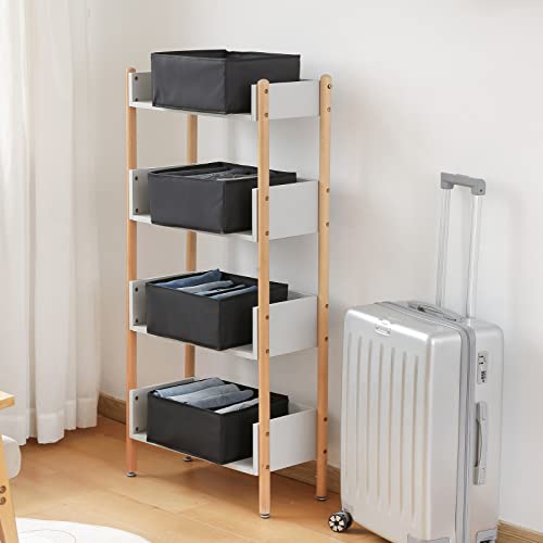 Jeans Pants Organizer for Closet (Black / 5 Grids)