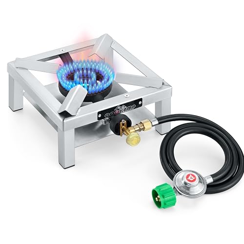 Propane Burner Angle Iron Camp Stove with CSA Listed Regulator and 4ft Hose (SS1200)
