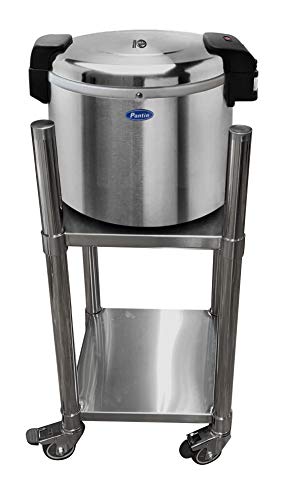 14” x 14” Stainless Steel Rice Warmer Stand and Cart with Wheels & Brakes