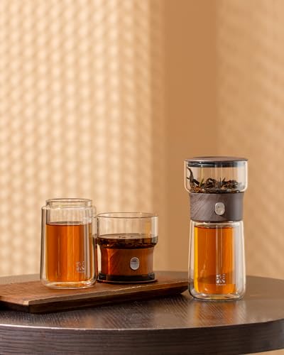 Glass Infuser Teapot (03-Walnut / 9oz)