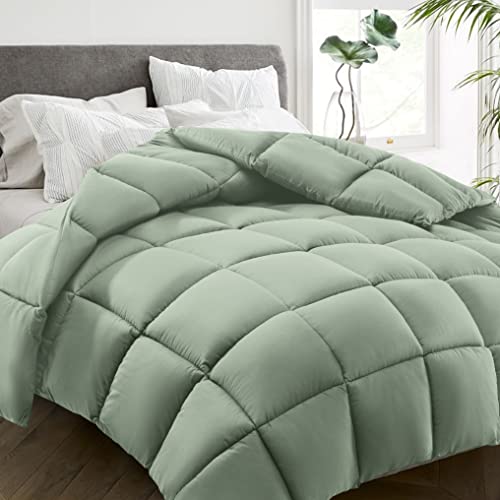 All Season Full Size Bed Comforter (Sage Green / Full（82*86）)