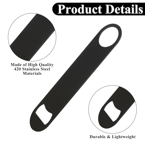 24 Pack Flat Bottle Opener 7 Inch (Black+White+Green+Blue+Orange+Red / Flat)