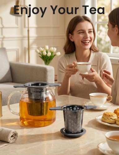 Tea Infuser for Loose Leaf Tea (1 Pack - Black)
