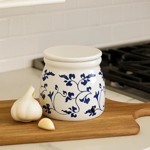 Terracotta Garlic Storage Container