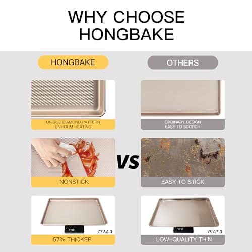 2 Pack Half Sheet Cookie Sheets for Baking (2 Count)