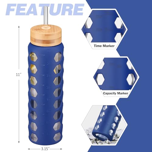 Glass Water Bottle (Bule / 32 Ounces)