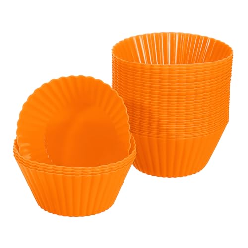 36Pcs Silicone Cupcake Liners (Orange / 2")