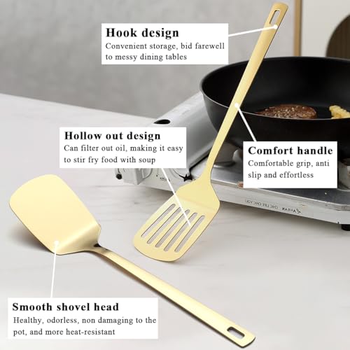 Gold Kitchen Utensils Set 6pcs (2.Gold)