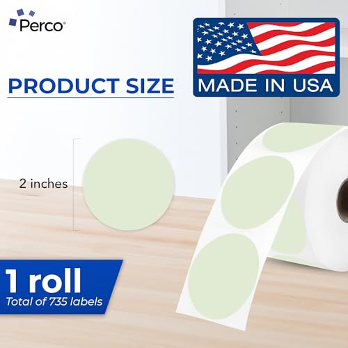 Green Thermal Labels (Green / 735 Stickers)