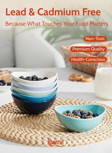 Porcelain Small Bowls 4 oz Set of 6 (6 Count)