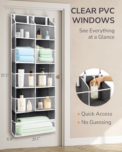 Over the Door Organizer (Dark Grey / 1 Pack-Extra Large)