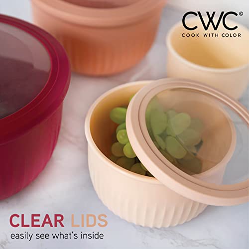 Prep Bowls with Lids (Rose / 8 Piece Set - Deep Bowls)